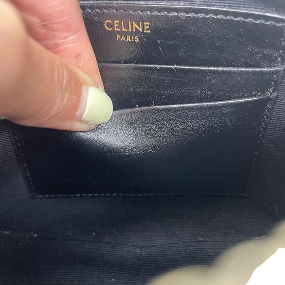 Celine C Charm Quilted Calfskin Small Crossbody Camera Bag Black Gold 2019 - Picture 14 of 16